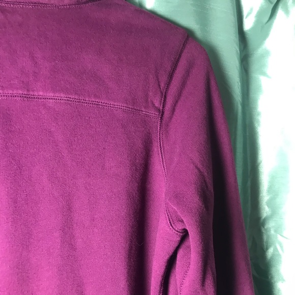 L.L. Bean Cardigan Sweater Coat Blazer Purple Med - Picture 6 of 7